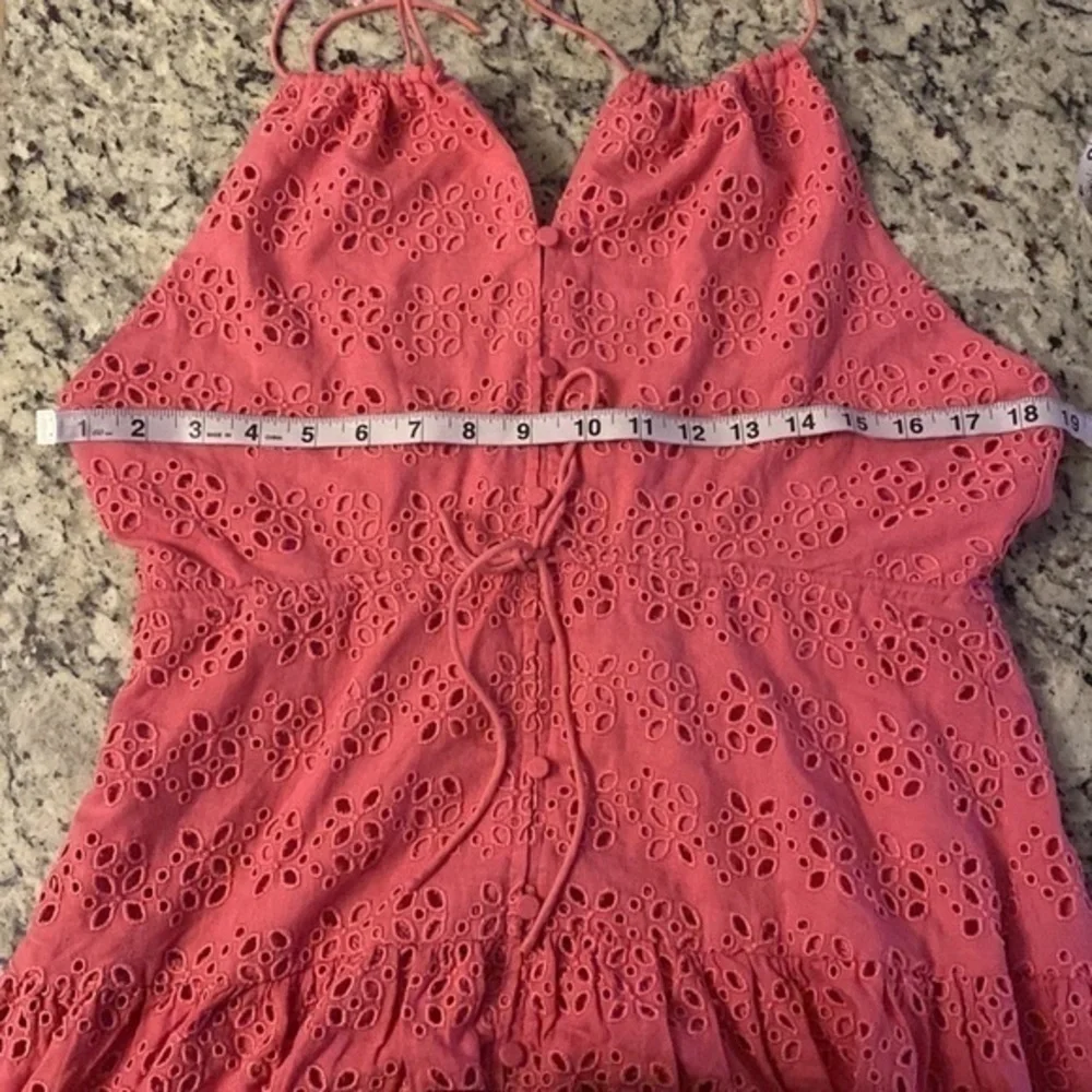 NWT J . Crew pink Anguilla mini halter dress in eyelet O24